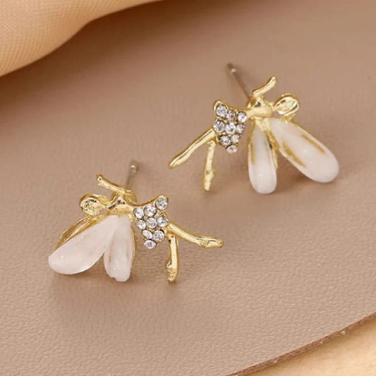Korean-Style Fairy Stud Earrings - Jewelry Product Designed For Styling And Daily Outfit Routine - Golden