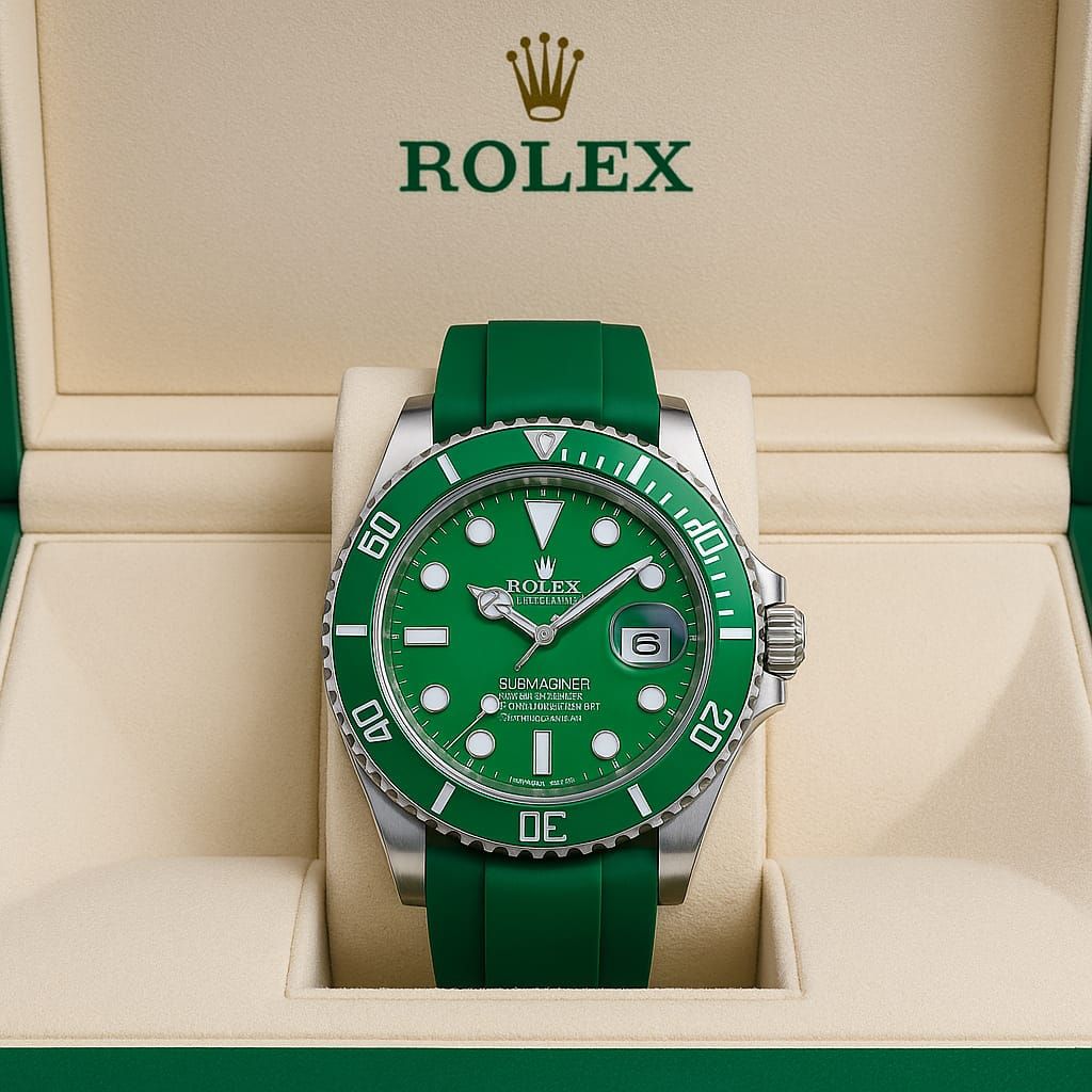 Premium Silicone Strap Submariner Style Rolex Watch Durable Elegant Comfortable Reliable Best Quality Practical Choice For Men’s Fashion And Daily Wear |Black