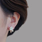 Flower Leaf Korean Zircon Earings For Women Girls Design Earring Jewelry
